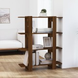 Bibliotecă/Separator cameră, stejar maro, 100x30x123,5 cm