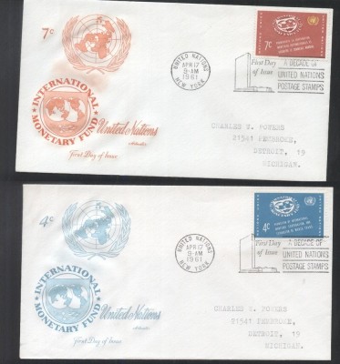 UN New York 1961 World trade Mi.96-97 FDC UN.143 foto