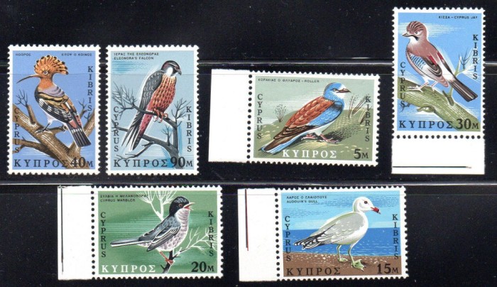CIPRU 1969, Fauna, Pasari, MNH, serie neuzata