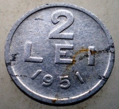 1.862 ROMANIA RPR 2 LEI 1951 foto
