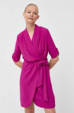 Cumpara ieftin Morgan rochie culoarea roz, mini, evazati