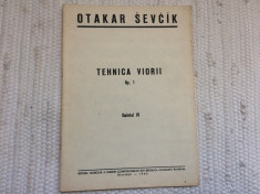 Otakar sevcik tehnica viorii op. 1 caietul IV partituri vioara ed. muzicala 1966 foto