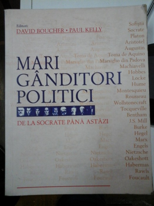 MARI GANDITORI POLITICI - Editori: DAVID BOUCHER; PAUL KELLY