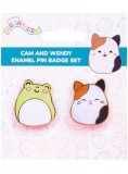 Squishmallows Pin Badges X 2 Cam &amp; Wendy Compact Size