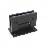 Balama inox, usa sticla, cu talpa intreaga, prindere zid-sticla, 55x90 mm, culoare negru