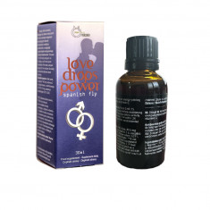 Picaturi afrodisiace concentrate Love Drops Power - Spanish Fly, Boss, unisex, pentru cresterea libidoului, 30 ml