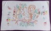 Peretar romanesc de bucatarie cusut de mana anii 70, veverita cu ghinde 66 x 42 cm