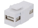 Adaptor Soclu USB A Mamă Dublu Keystone USB 2.0, Logilink