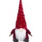 Figură Decorativă Gnome de Crăciun cu Căciulă Roșie cu Paiete