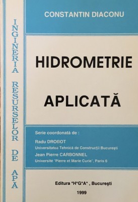 HIDROMETRIE APLICATA de CONSTANTIN DIACONU, 1999 foto