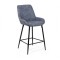 Scaun de bar ABS 146, fix, metalic, piele ecologica, suport picioare, 100 kg