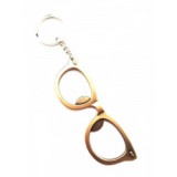 Breloc cheie din metal - model Ochelari