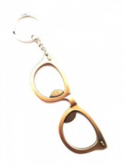 Breloc cheie din metal - model Ochelari