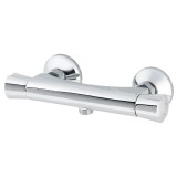 Cumpara ieftin Baterie Dus Cromată Rize Bicomanda, Termostat, Alama, Argintiu, Fixare Perete, Debit Ajustabil