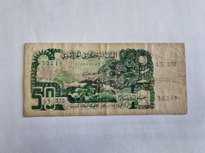bancnota algeria 50 d 1977 foto