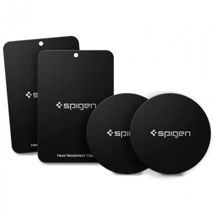 Set sticker metalic pentru suport auto magnetic Spigen Mp-4p (4 Bucati)