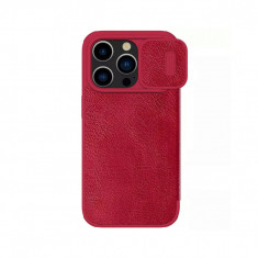 Husa pentru iPhone 15 Pro Max - Nillkin QIN Pro Leather Case - Red