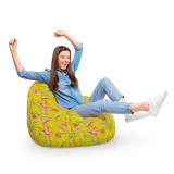 Fotoliu Puf Bean Bag tip Para XL Candies Fundal Galben