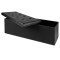 Banca 3 locuri cu spatiu depozitare 131 L, Negru, 115 x 38 x 38 cm