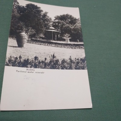 CARTE POSTALA -BUZIAS -PAVILIONUL APELOR MINERALE CIRCULATA foto