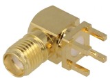 Conector SMA Mamă 90&deg; THT PCB Aurit
