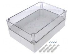 Carcasă universală policarbonat 175x250x100 mm transparentă