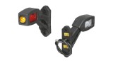 Lampa gabarit Universala, 12/24V,42x114x135mm, rosu-alb-galben, omologare ECE, cu LED, cu brat, Stanga