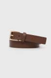 Answear Lab curea de piele femei, culoarea maro