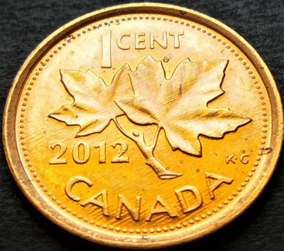 Moneda 1 CENT - CANADA, anul 2012 * Cod 329 = UNC GRADABILA foto