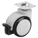 Cumpara ieftin Roata pentru mobila, gri, cu rulment si frana, 50 mm x 20 mm