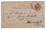 1890 - Sibiu, intreg postal