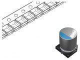 Condensator Hibrid SMD 100uF 50VDC &plusmn;20% Temperatura -55&divide;150&deg;C &Oslash;10x10mm