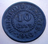 7.691 BELGIA WWI OCUPATIE GERMANA 10 CENTIMES 1916 BELGIQUE-BELGIE