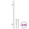 Manere de dulap, 20 buc., argintiu, 160 mm, otel inoxidabil