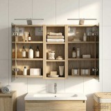 vidaXL Set dulap baie cu raft 3 pcs 80 x 10,5 x 50 cm Lemn compozit 3403658