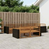 vidaXL Set de canapele de exterior 7 pcs natural 3383482