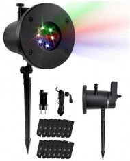 Proiector Laser LED 4 anotimpuri, cu 12 diapozitive interschimbabile, interior/exterior, Negru foto