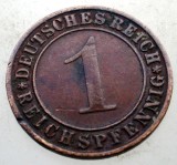 B.261 GERMANIA WEIMAR 1 REICHSPFENNIG 1935 D