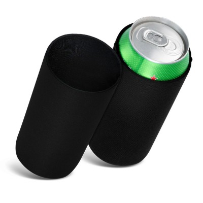 Set 2 Huse termice pentru doze de 500 ml, Kwmobile, Negru, Neopren, 55734.03 foto