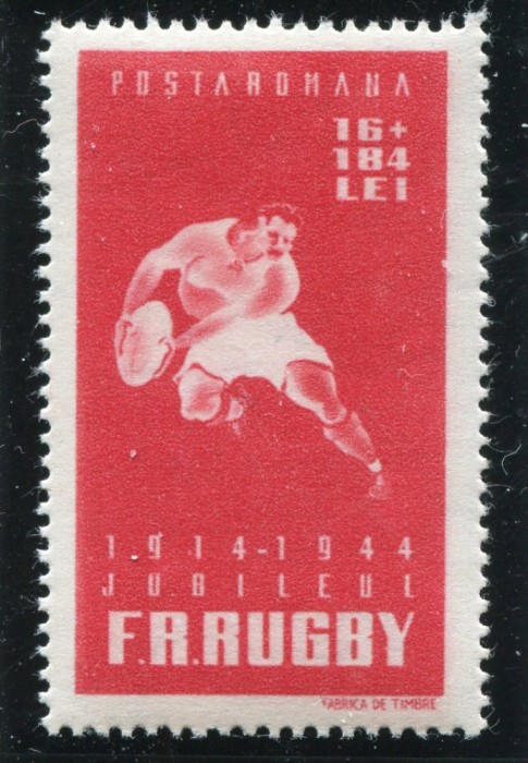 1944 , Lp 164 , 30 ani de la infiintarea Federatiei Romane de Rugby - MNH