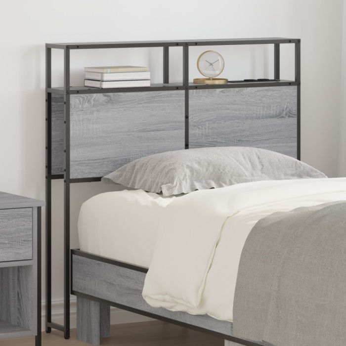 vidaXL Tăblie de depozitare Pe perete sonoma gri 90 cm Lemn compozit