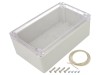 Carcasă Universală Policarbonat IP65 HAMMOND 120x200x75mm Capac Transparent Gri Deschis