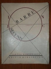 JOC SECUND,EDITIE BIBLIOFIL , EDITIE BIBLIOFILA INGRIJITA DE ROMULUS VULPESCU ION BARBU