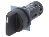 Comutator Rotativ 22mm 3NO x2 Negru