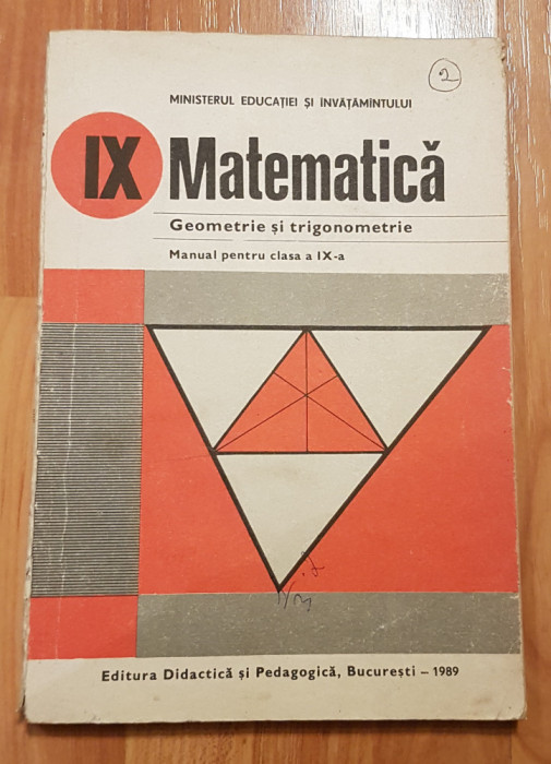 Matematica IX. Geometrie si trigonometrie de Augustin Cota