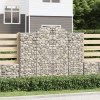 VidaXL Coșuri gabion arcuite 20 buc, 200x50x160/180cm, fier galvanizat 3146398