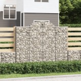Coș gabion arcuit, 15 buc, 200x50x160/180 cm, fier galvanizat