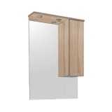 Dulap Baie Suspendat Vanessa 75 cm Stejar Sonoma, cu LED, PAL, 75.5x16.3x104 cm