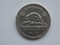 5 CENTS 1940 CANADA foto