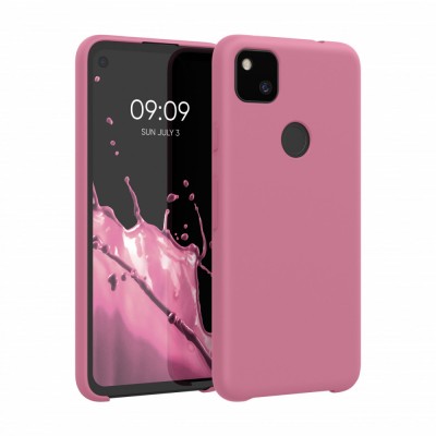 Husa pentru Google Pixel 4a, Silicon, Roz, 52549.167 foto